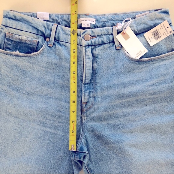 GOOD AMERICAN NWT Good Girlfriend High Denim Jeans NEW With Tags - Picture 12 of 16